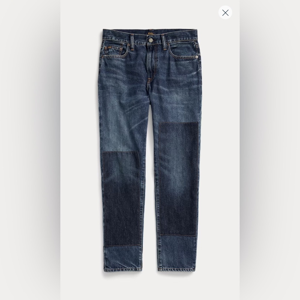 Ralph Lauren Polo Avery Boyfriend Soft Patchwork Jeans - 28 - Like New!